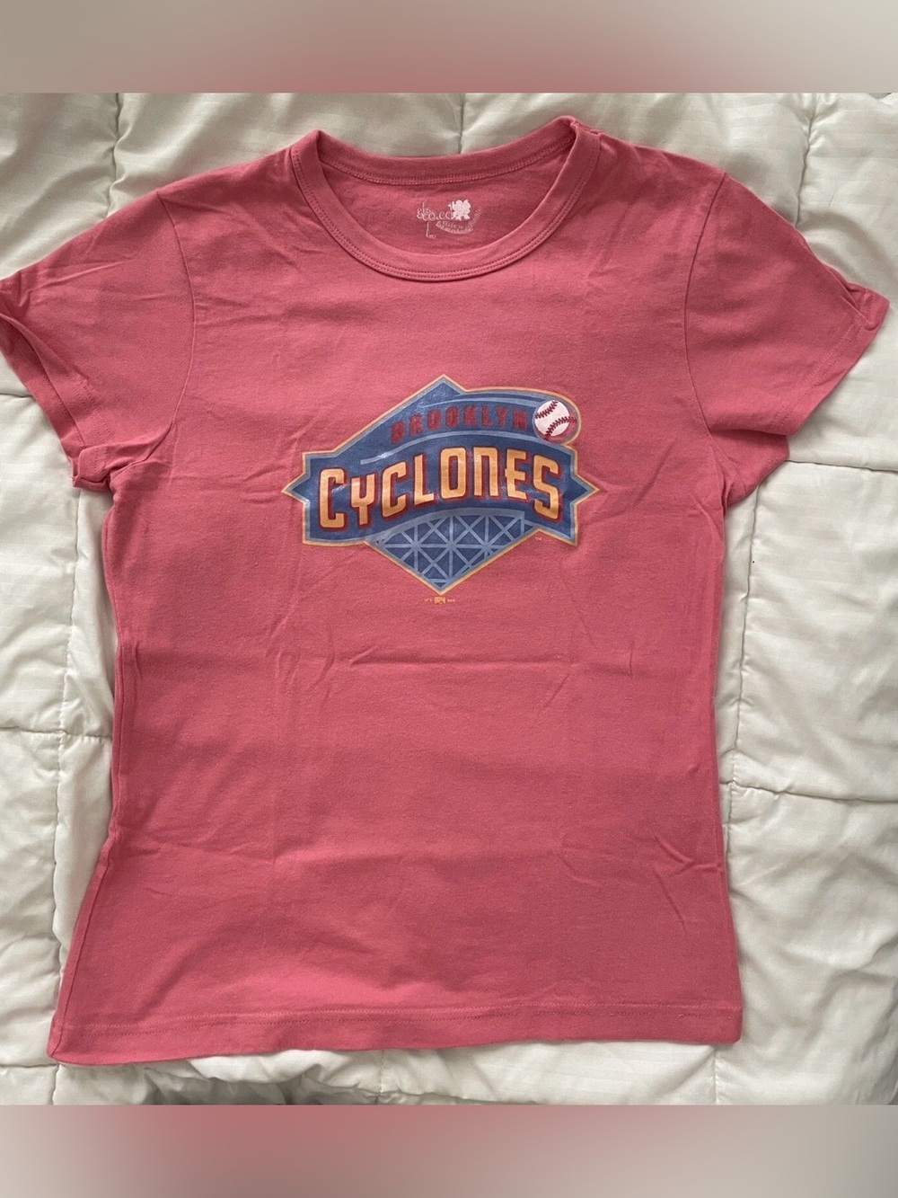 GFS Co.ed Brooklyn Cyclones Girls T Shirt Pink Size L Baseball Minor League